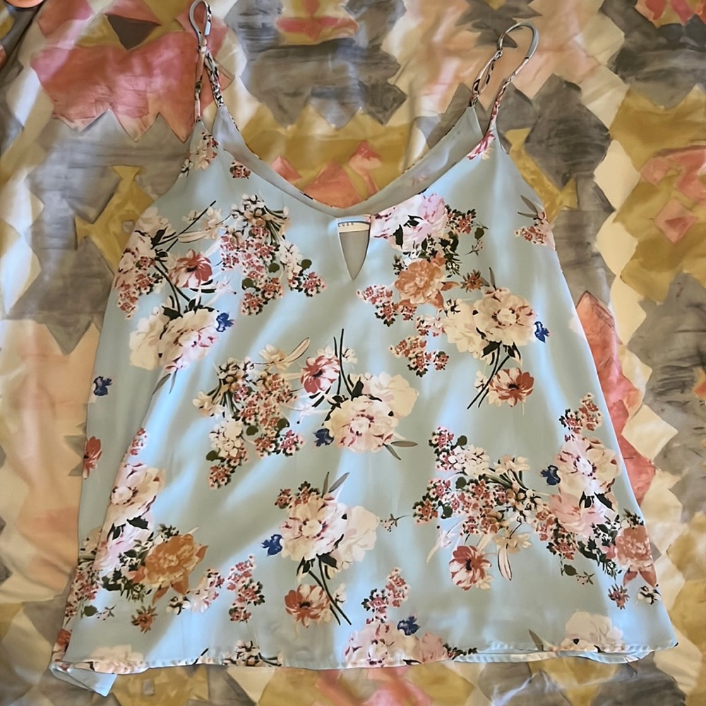 Lush floral camisole tank blouse